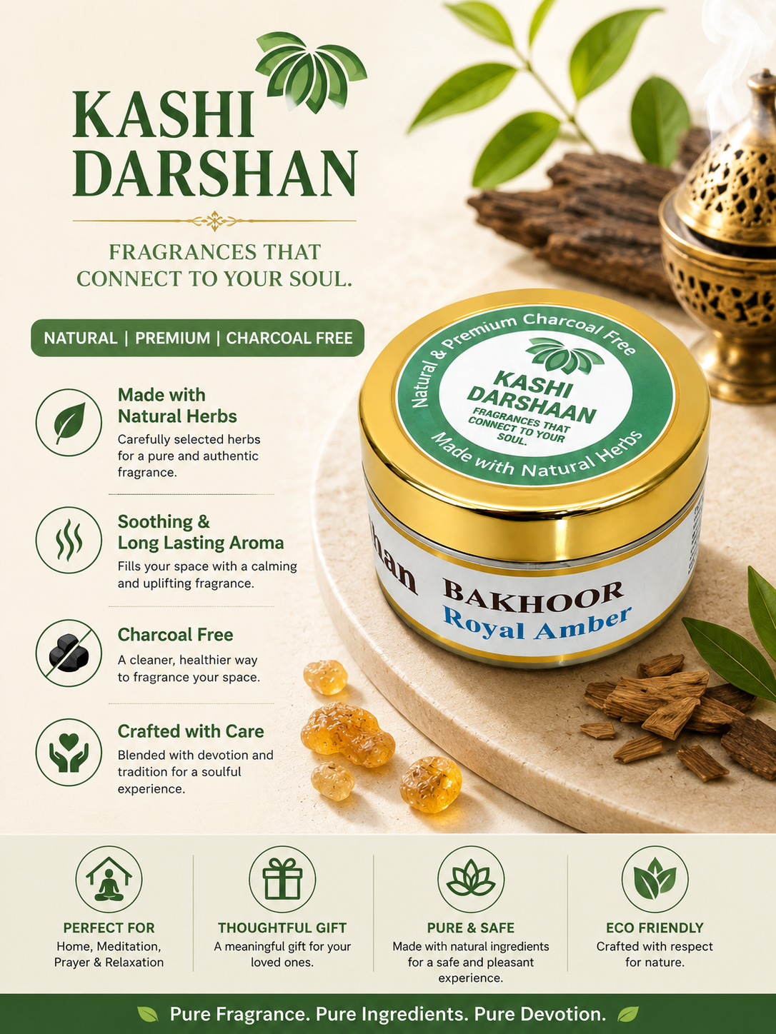Kashi Darshaan Bakhoor – Royal Amber Essence