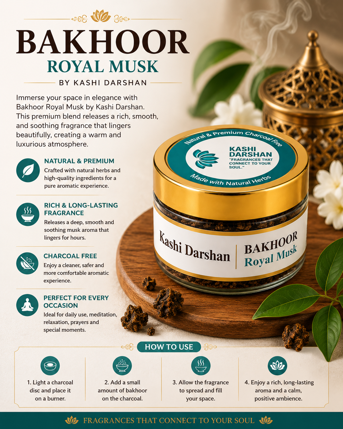 Kashi Darshan Bakhoor Royal Musk – Premium Long-Lasting Fragrance