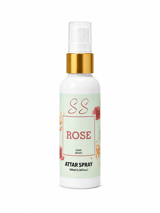 SS Rose Attar Spray 100ml | Long Lasting Floral Rose Perfume | Premium Alcohol-Free Fragrance