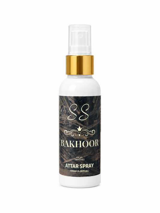 SS Bakhoor Attar Spray 100ml | Long Lasting Arabic Bakhoor Fragrance | Premium Alcohol-Free Perfume Spray