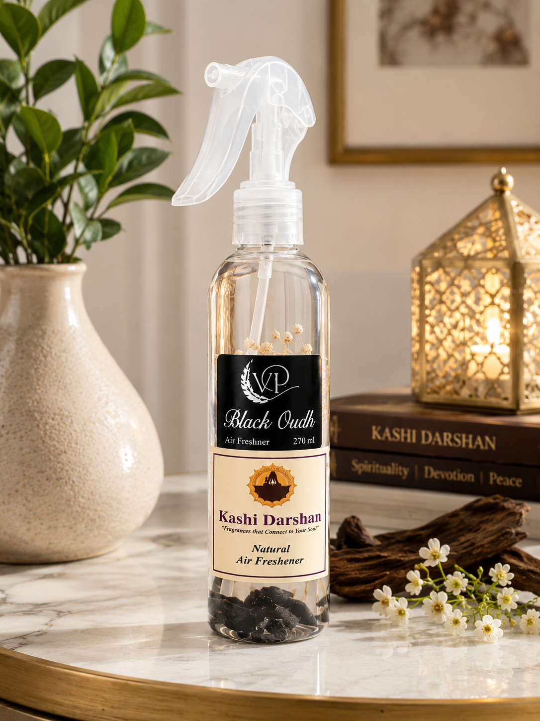 Black Oudh Alcohol-Free Air Freshener | 270ml | Premium Long-Lasting Room & Home Fragrance