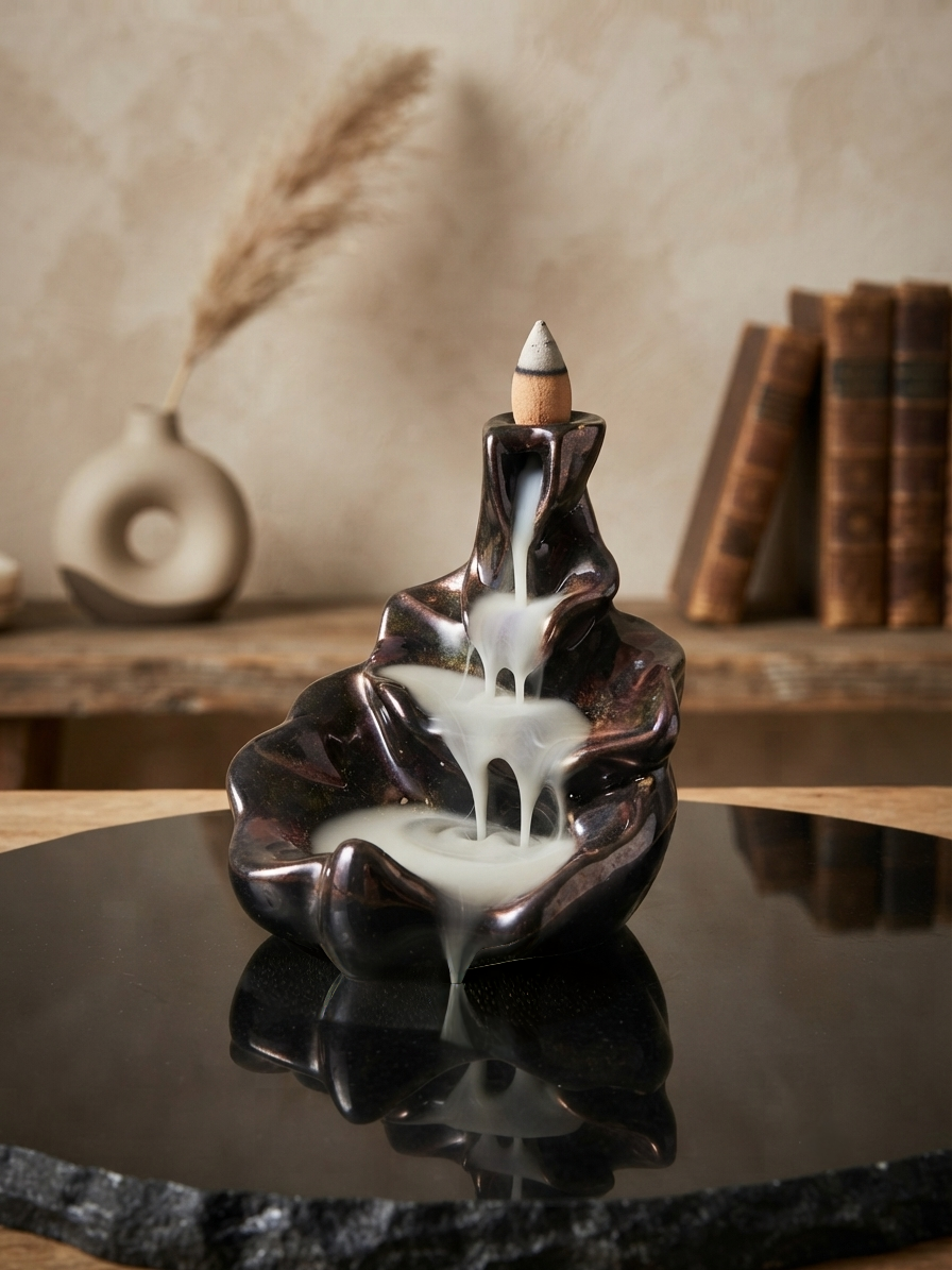 Product Title
Kashi Darshan Ceramic Backflow Incense Cone Burner with 30 Dhoop Cones | Waterfall Smoke Fountain | Spiritual Home Décor