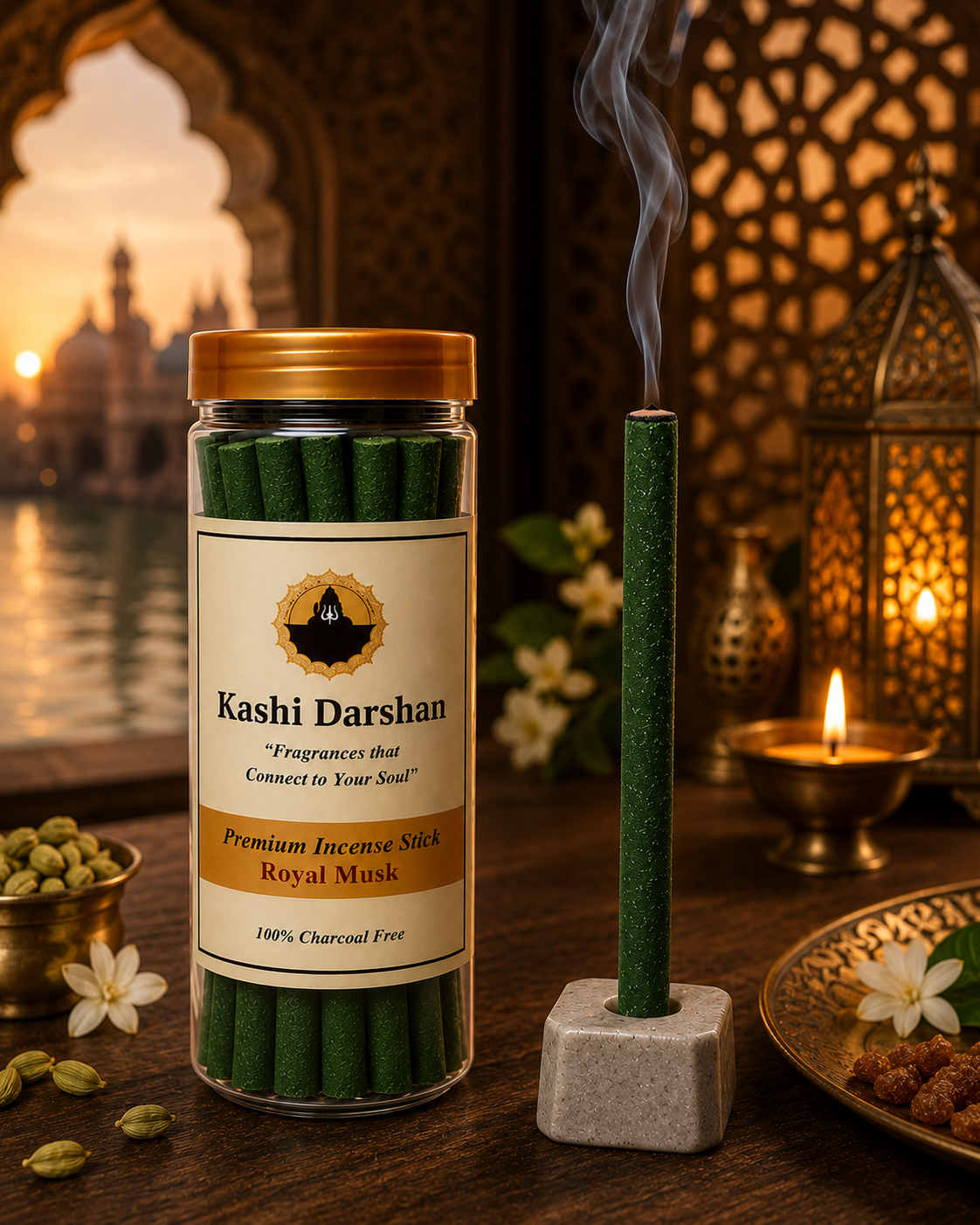 Kashi Darshan Premium Incense Sticks – Royal Musk (Charcoal Free)