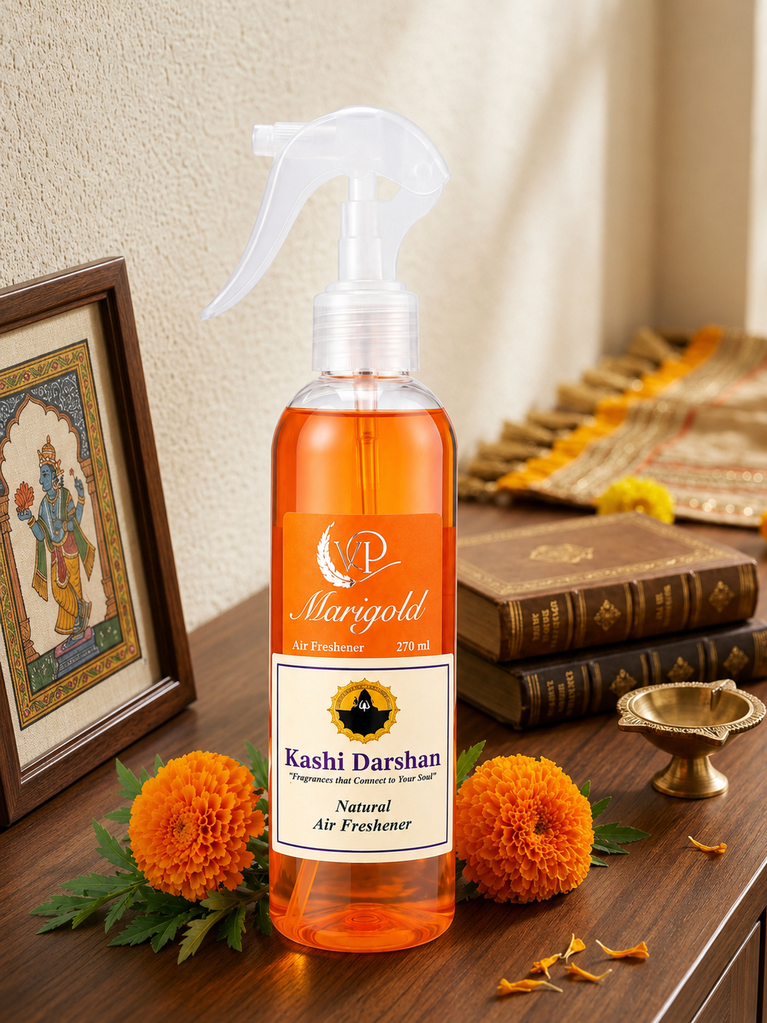 Marigold Alcohol-Free Air Freshener | 270ml | Natural Long-Lasting Room & Home Fragrance