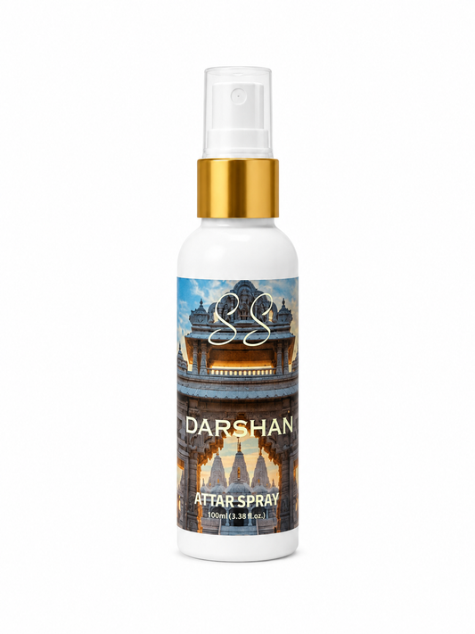 SS Darshan Attar Spray 100ml | Spiritual Temple Fragrance | Long Lasting Alcohol-Free Perfume Spray