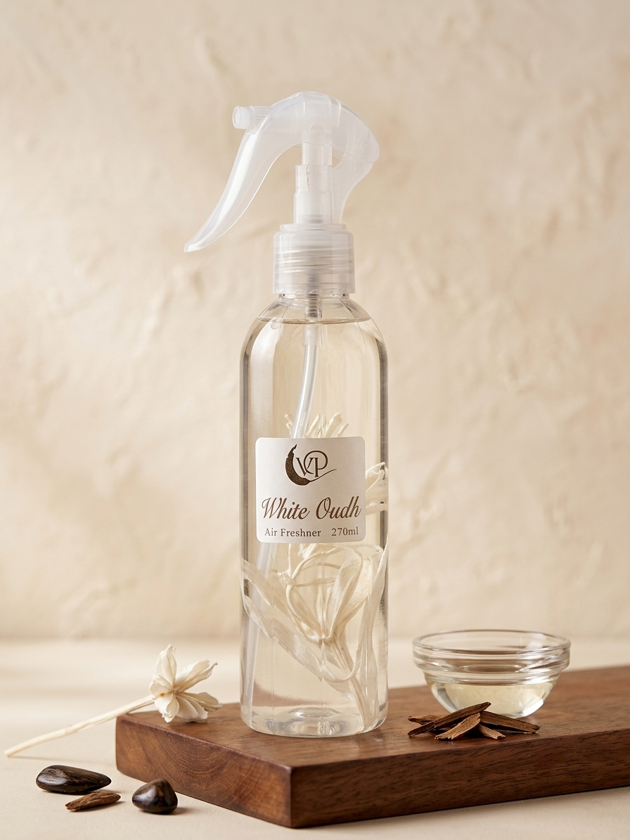 White Oudh Alcohol-Free Air Freshener | 270ml | Long-Lasting Premium Room & Home Fragrance