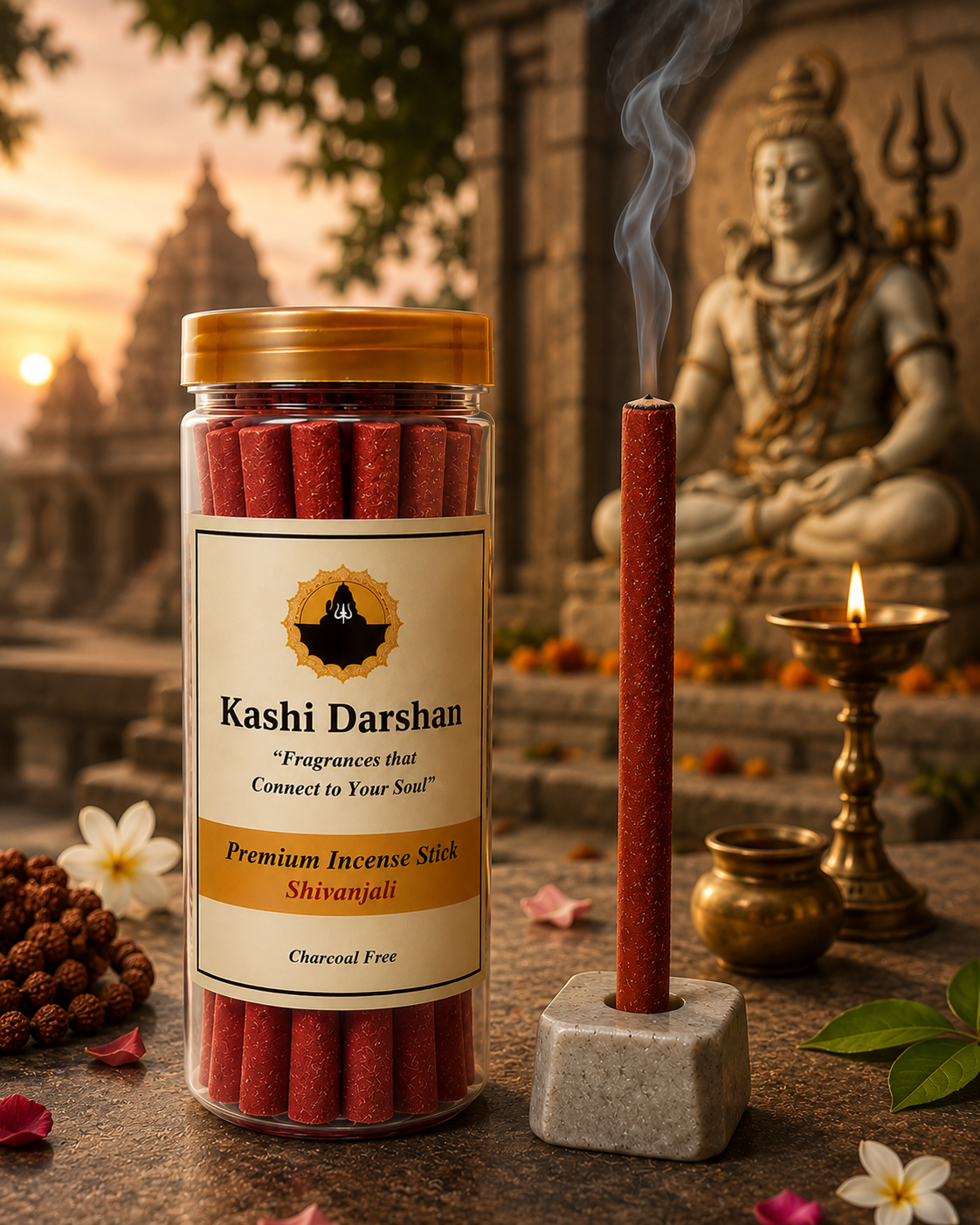 Kashi Darshan Premium Incense Sticks – Shivanjali (Charcoal Free)