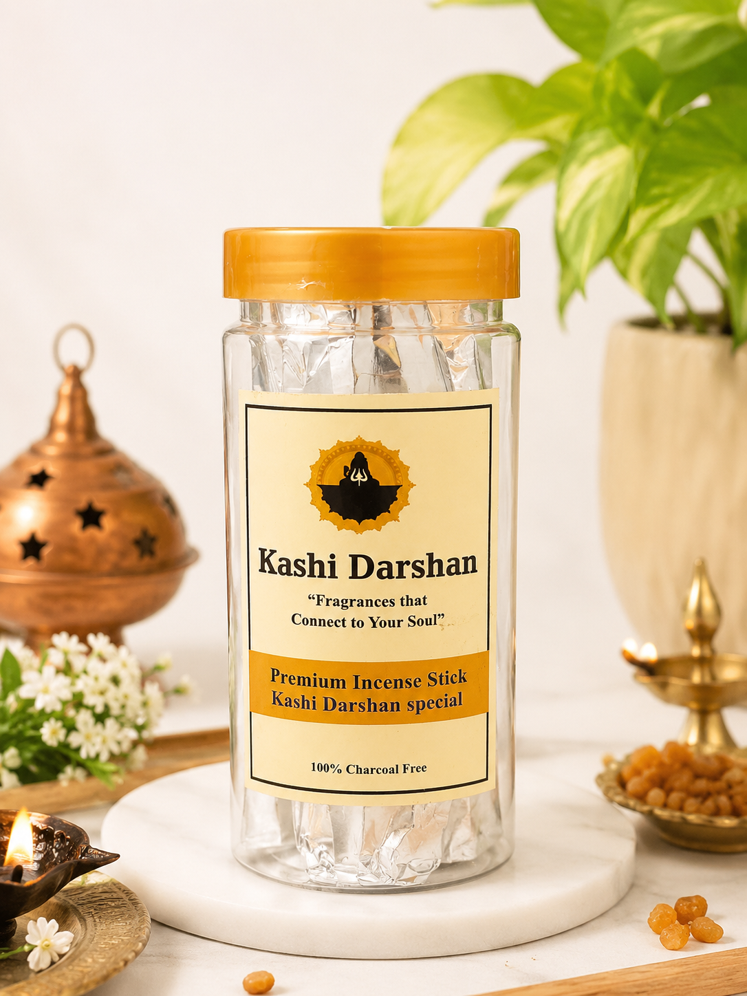 Kashi Darshan Premium Incense Sticks – 100% Charcoal Free | Organic Aroma | Long-Lasting Fragrance